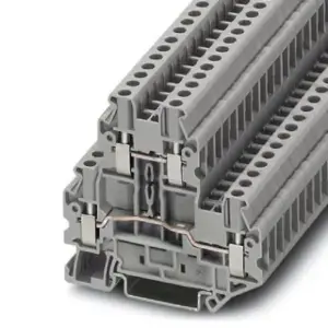 Borniers double niveau sur rail DIN UTTB 2.5 12-26AWG